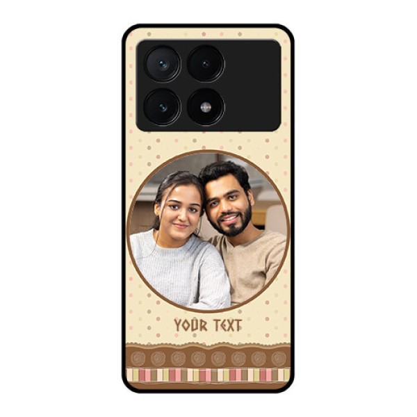 Poco X6 Pro 5G Custom Glass Phone Case - Brown Dotted Mobile Case Design