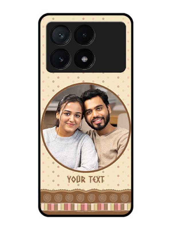 Custom Poco X6 Pro 5G Custom Glass Phone Case - Brown Dotted Mobile Case Design