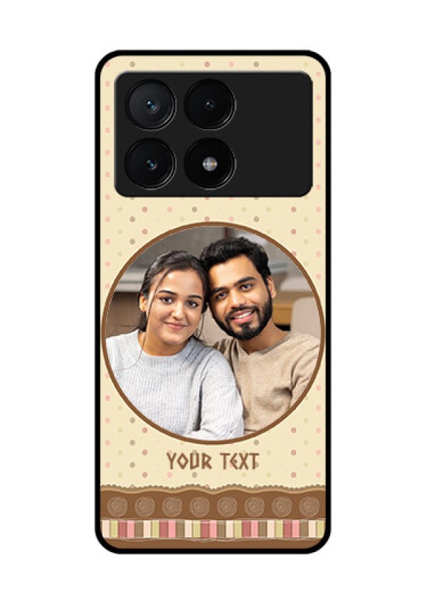 Poco X6 Pro 5G Custom Glass Phone Case - Brown Dotted Mobile Case Design
