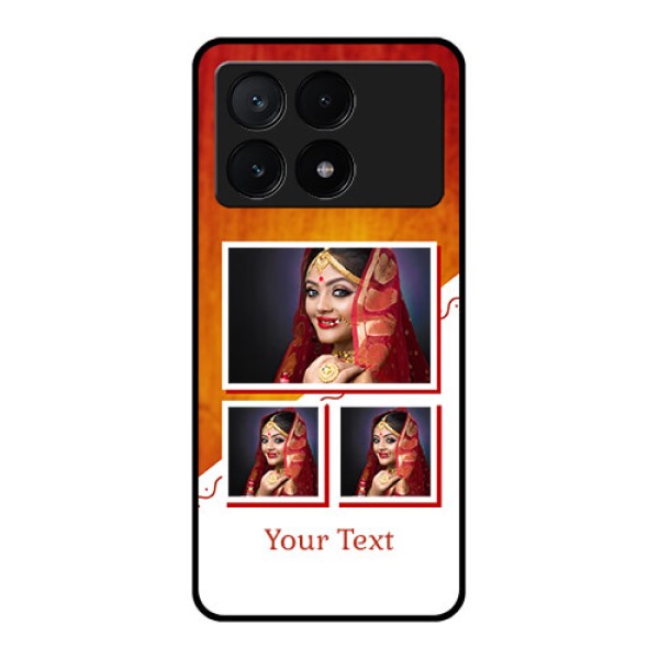 Poco X6 Pro 5G Custom Glass Phone Case - Wedding Memories Design