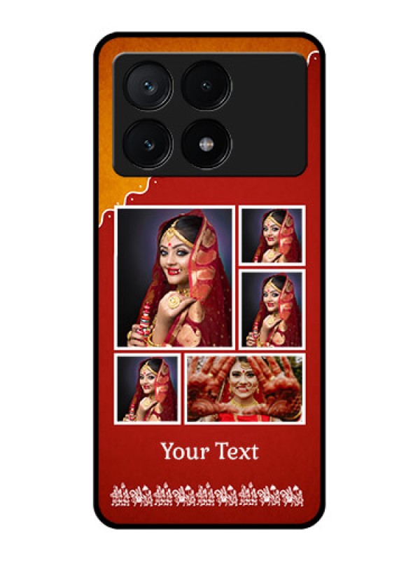 Custom Poco X6 Pro 5G Custom Glass Phone Case - Wedding Pic Upload Design
