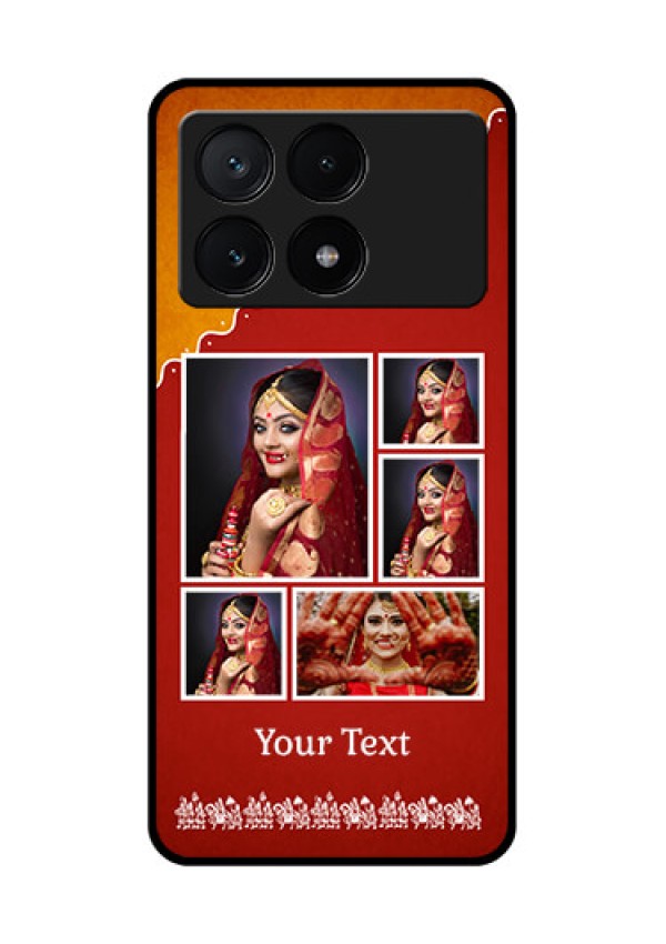 Poco X6 Pro 5G Custom Glass Phone Case - Wedding Pic Upload Design