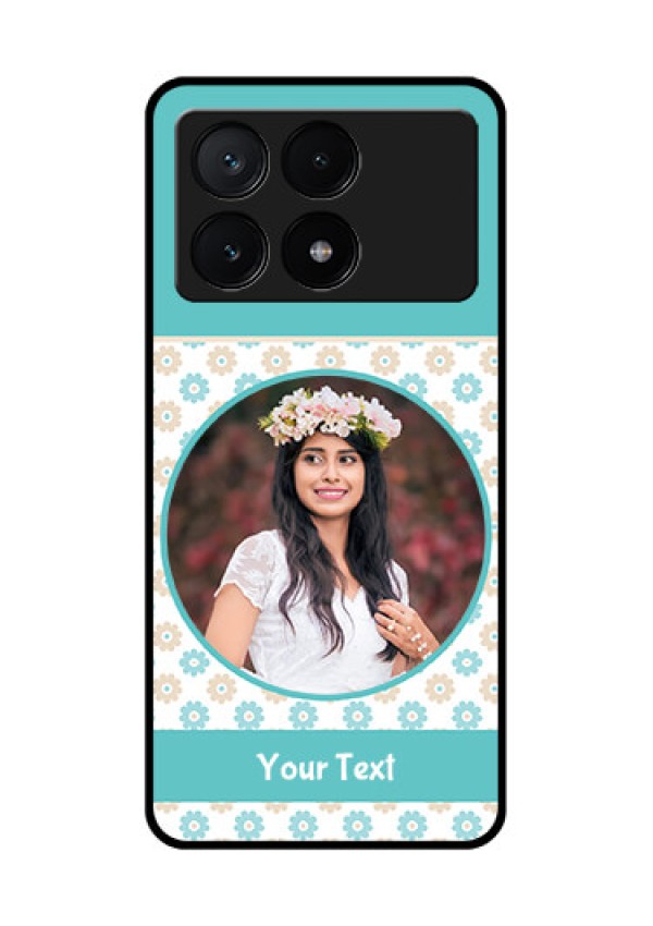 Poco X6 Pro 5G Custom Glass Phone Case - Beautiful Flowers Design