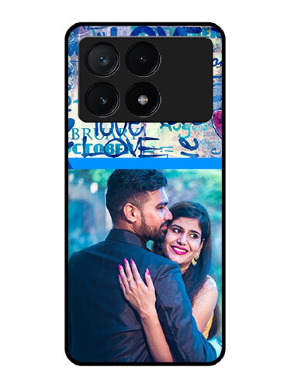 Custom Poco X6 Pro 5G Custom Glass Phone Case - Colorful Love Design