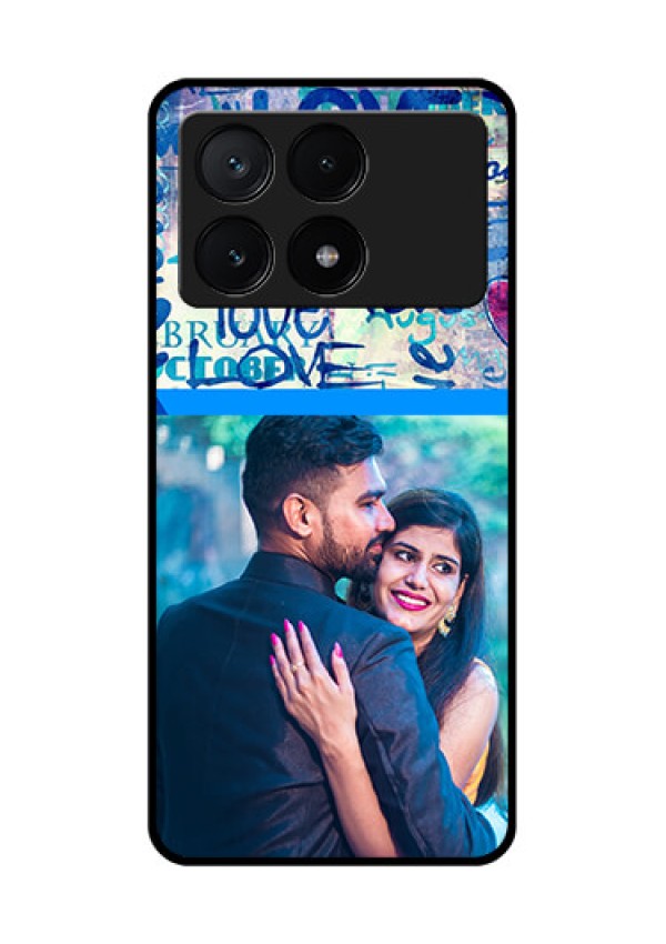Poco X6 Pro 5G Custom Glass Phone Case - Colorful Love Design