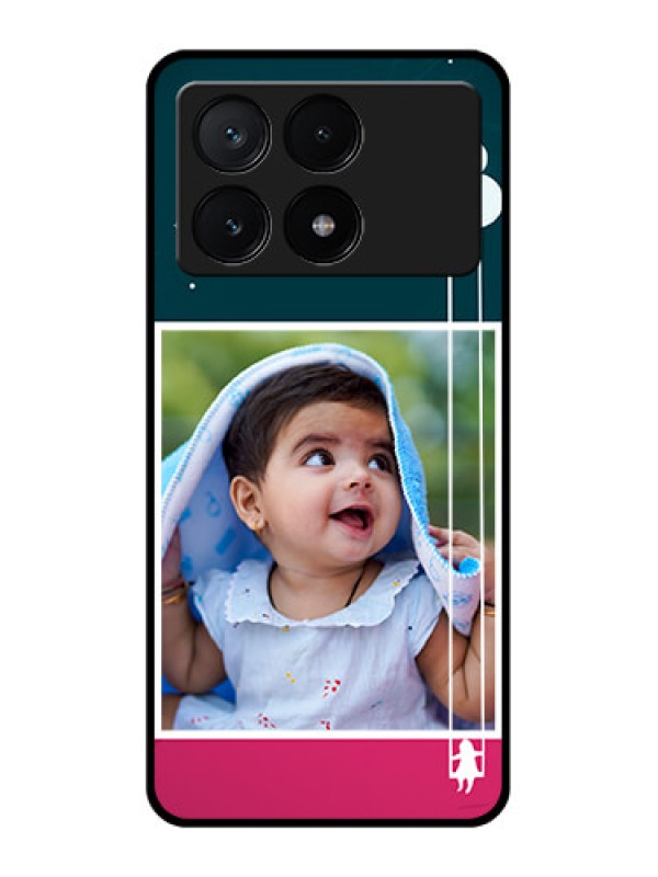 Custom Poco X6 Pro 5G Custom Glass Phone Case - Cute Girl With Cloud Design