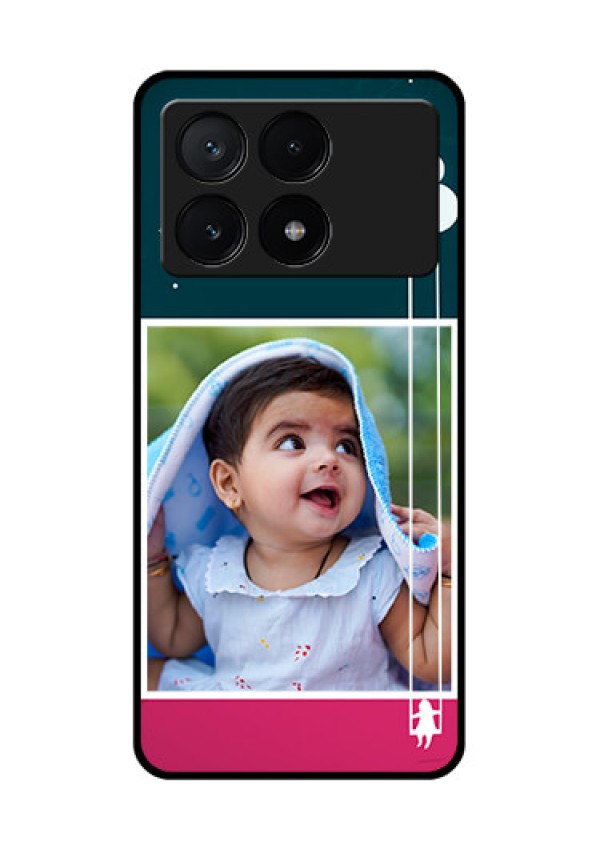 Poco X6 Pro 5G Custom Glass Phone Case - Cute Girl With Cloud Design