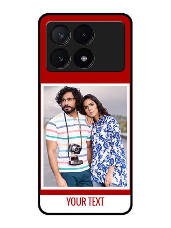 Custom Poco X6 Pro 5G Custom Glass Phone Case - Red Color Design