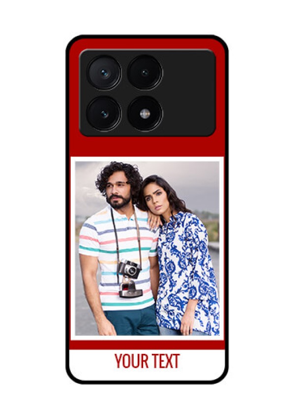 Poco X6 Pro 5G Custom Glass Phone Case - Red Color Design
