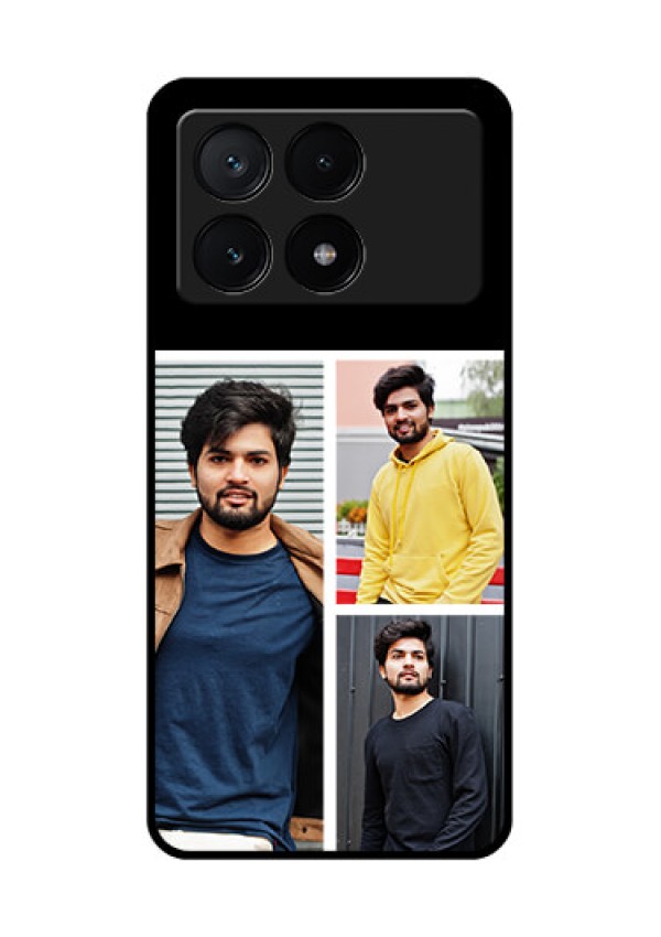 Poco X6 Pro 5G Custom Glass Phone Case - Upload Multiple Picture Design