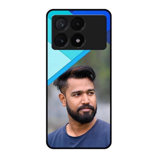 Poco X6 Pro 5G Custom Glass Phone Case - Blue Pattern Design