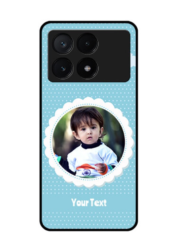 Poco X6 Pro 5G Custom Glass Phone Case - Violet Pattern Design
