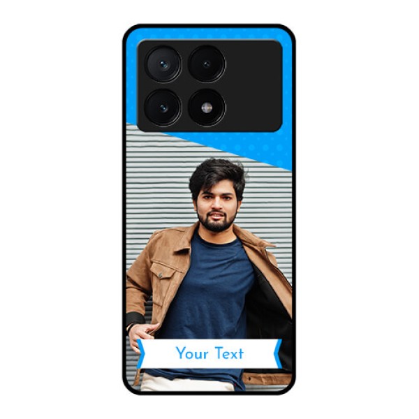 Poco X6 Pro 5G Custom Glass Phone Case - Simple Blue Color Design