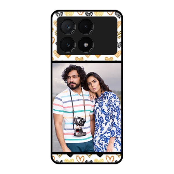 Poco X6 Pro 5G Custom Glass Phone Case - Love Symbol Design