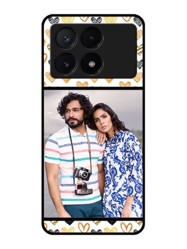 Custom Poco X6 Pro 5G Custom Glass Phone Case - Love Symbol Design