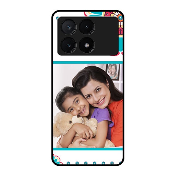 Poco X6 Pro 5G Custom Glass Phone Case - Flower Design