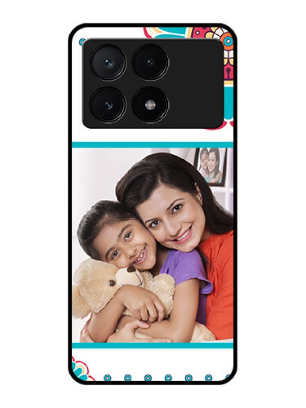 Custom Poco X6 Pro 5G Custom Glass Phone Case - Flower Design