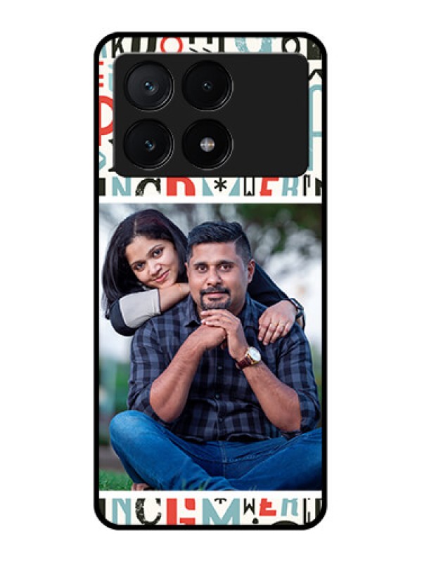 Custom Poco X6 Pro 5G Custom Glass Phone Case - Alphabet Design
