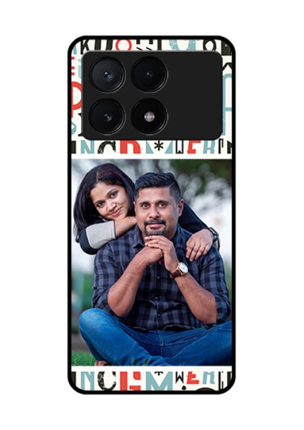 Poco X6 Pro 5G Custom Glass Phone Case - Alphabet Design