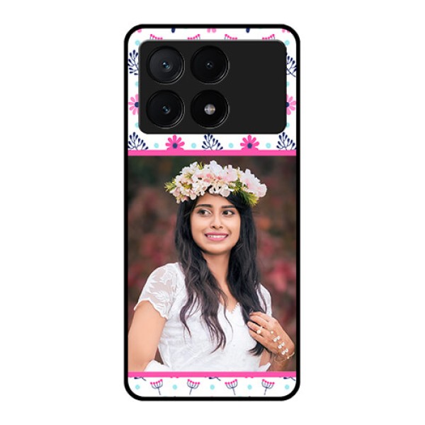 Poco X6 Pro 5G Custom Glass Phone Case - Colorful Flower Design