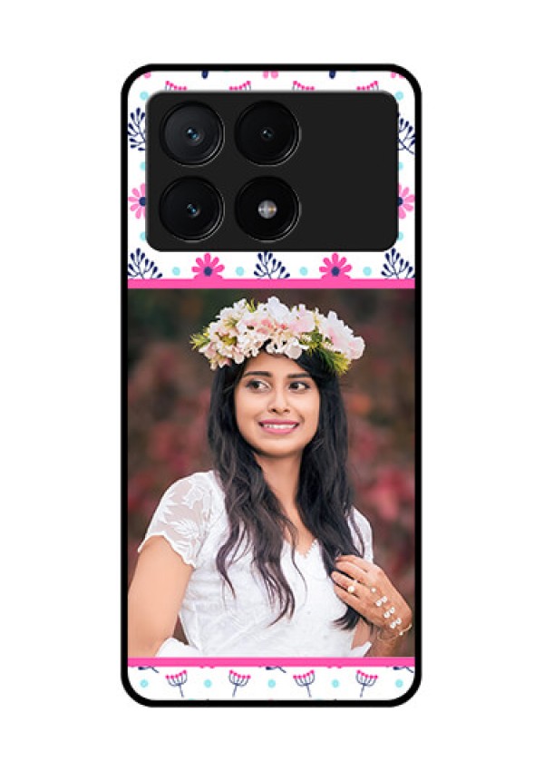 Poco X6 Pro 5G Custom Glass Phone Case - Colorful Flower Design
