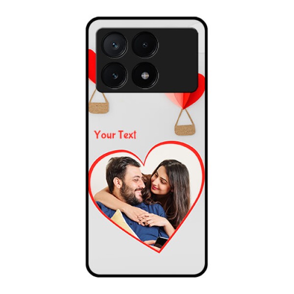Poco X6 Pro 5G Custom Glass Phone Case - Parachute Love Design