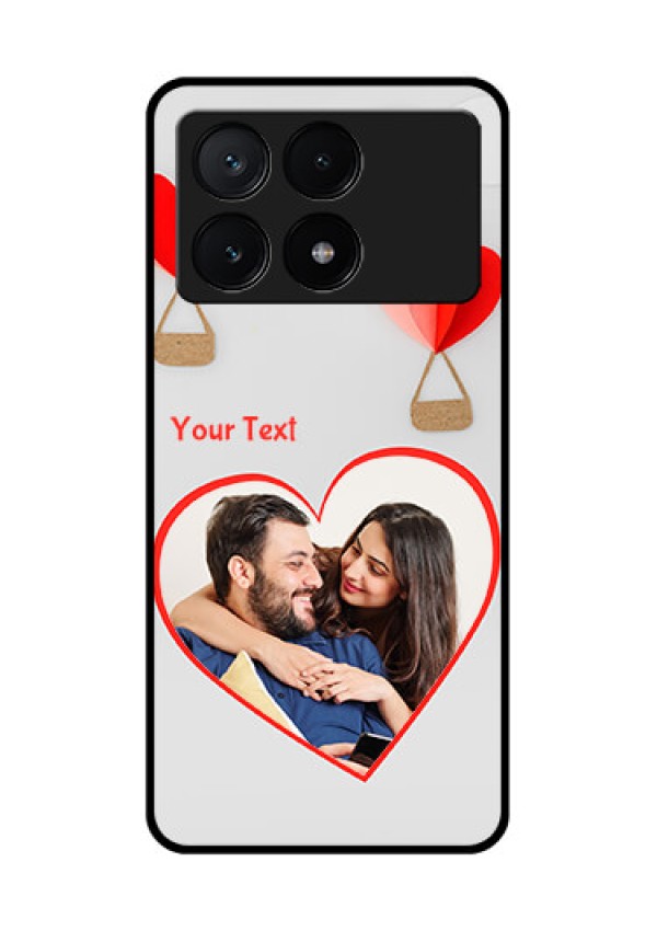 Poco X6 Pro 5G Custom Glass Phone Case - Parachute Love Design
