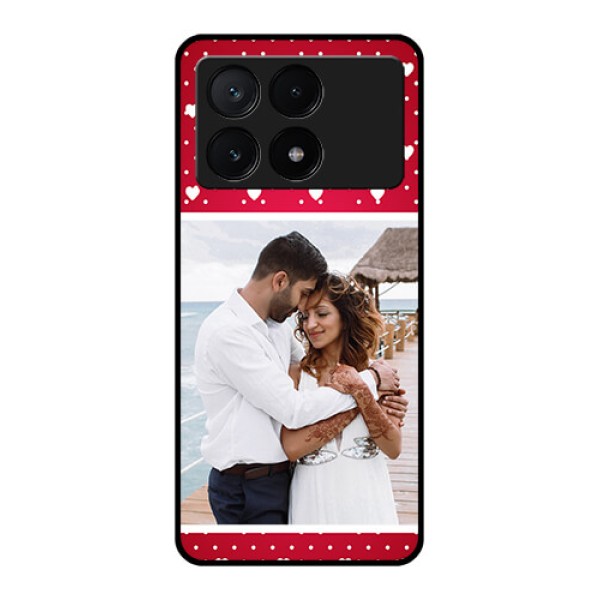 Poco X6 Pro 5G Custom Glass Phone Case - Hearts Mobile Case Design Poco X6 Pro 5G Custom Glass Phone Case - Hearts Mobile Case Design
