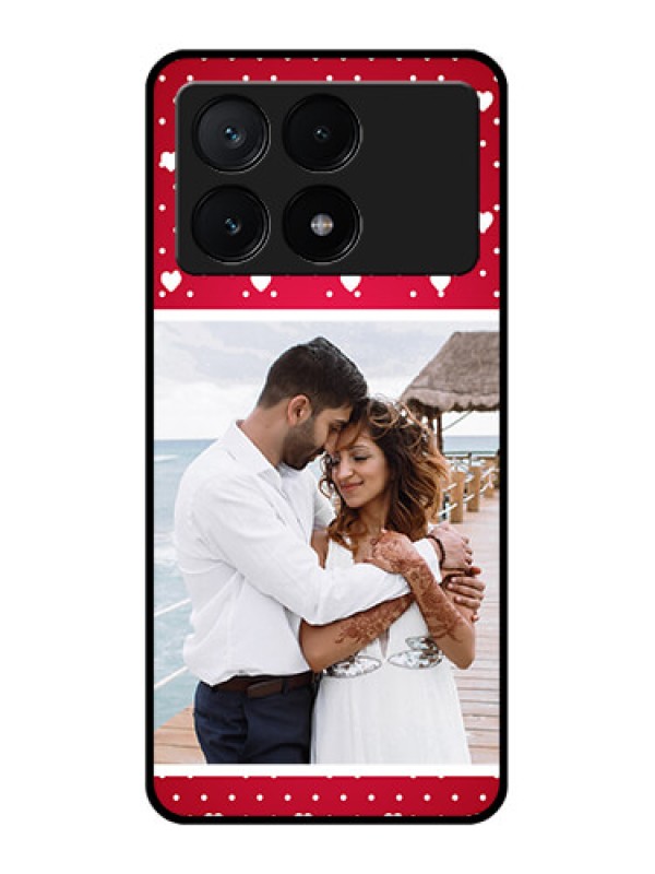 Custom Poco X6 Pro 5G Custom Glass Phone Case - Hearts Mobile Case Design