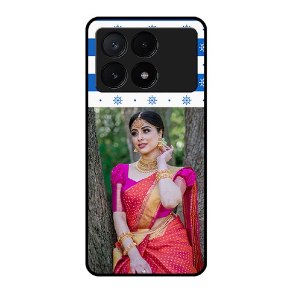 Poco X6 Pro 5G Custom Glass Phone Case - Snow Pattern Design