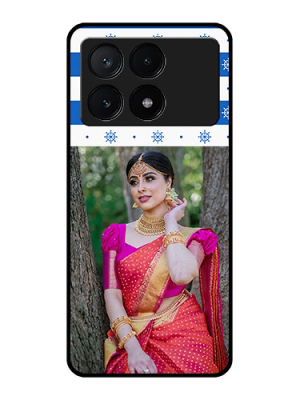 Custom Poco X6 Pro 5G Custom Glass Phone Case - Snow Pattern Design