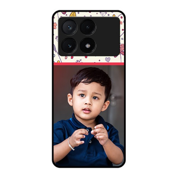 Poco X6 Pro 5G Custom Glass Phone Case - Premium Floral Design