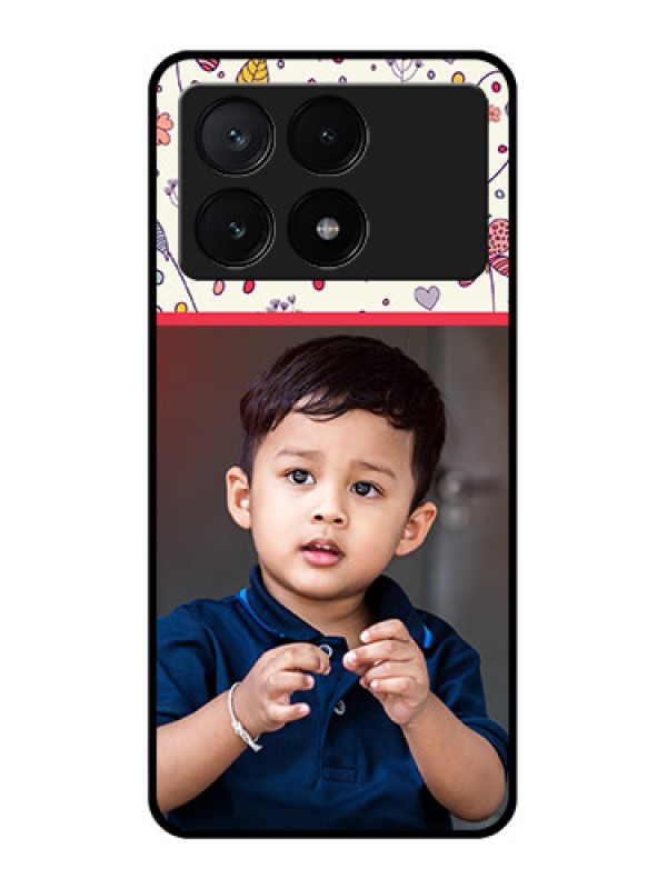 Custom Poco X6 Pro 5G Custom Glass Phone Case - Premium Floral Design