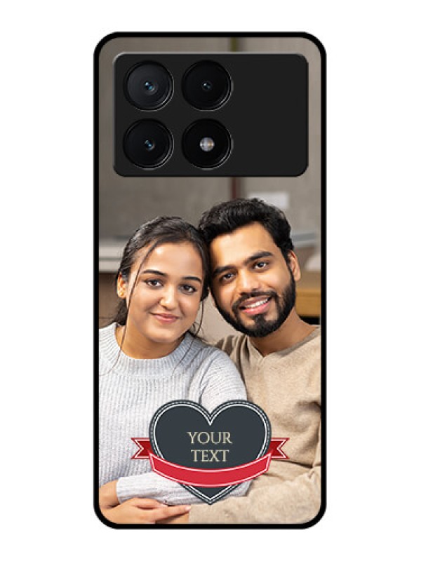 Custom Poco X6 Pro 5G Custom Glass Phone Case - Just Married Couple Design