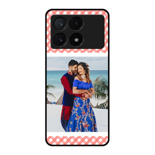 Poco X6 Pro 5G Custom Glass Phone Case - Pink Pattern Design