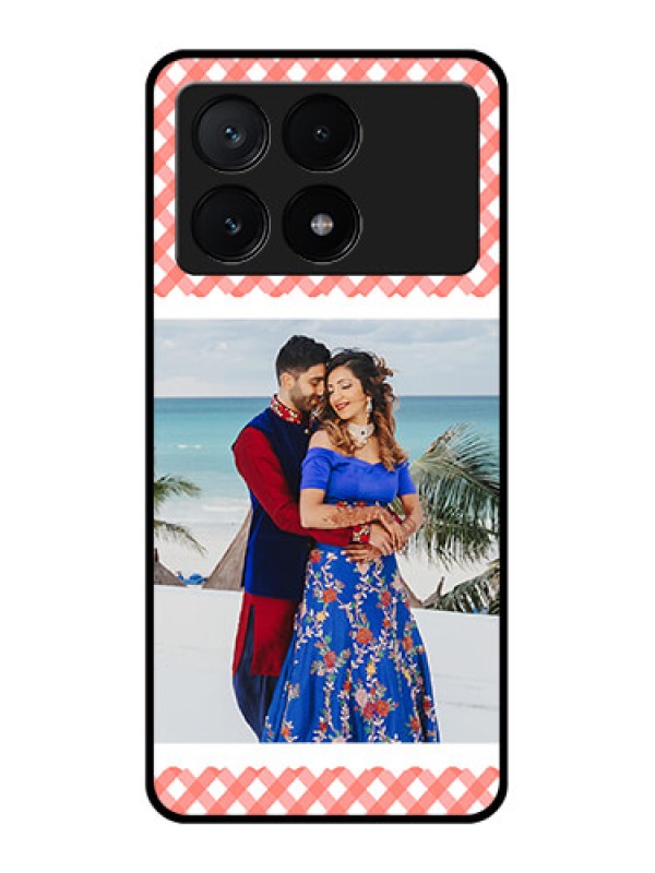 Custom Poco X6 Pro 5G Custom Glass Phone Case - Pink Pattern Design