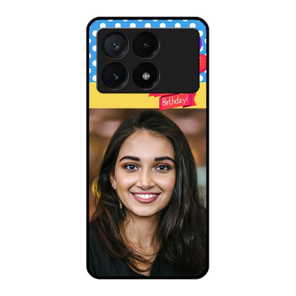 Poco X6 Pro 5G Custom Glass Phone Case - Happy Birthday Design