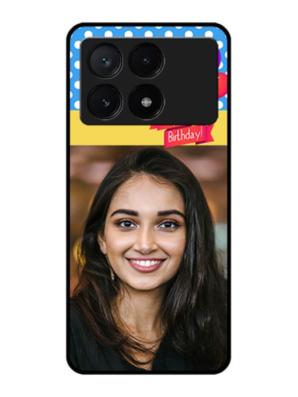 Custom Poco X6 Pro 5G Custom Glass Phone Case - Happy Birthday Design