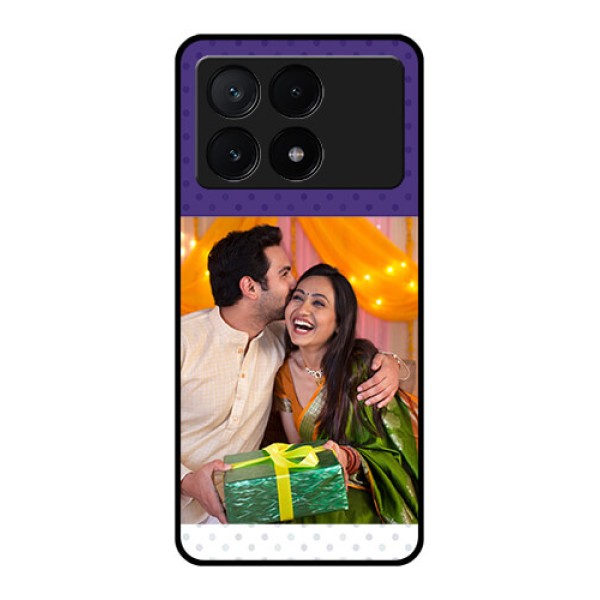 Poco X6 Pro 5G Custom Glass Phone Case - Violet Colored Pattern Design Poco X6 Pro 5G Custom Glass Phone Case - Violet Colored Pattern Design