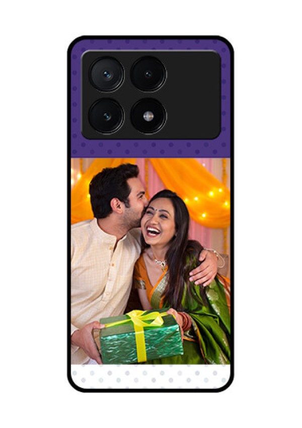 Poco X6 Pro 5G Custom Glass Phone Case - Violet Colored Pattern Design