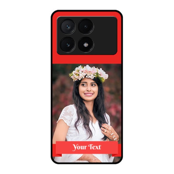 Poco X6 Pro 5G Custom Glass Phone Case - Simple Red Color Design