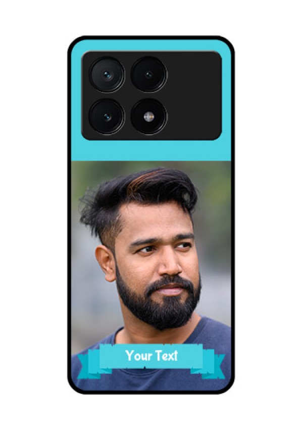 Poco X6 Pro 5G Custom Glass Phone Case - Blue Color Design