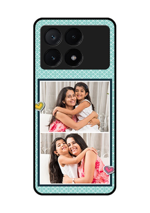 Poco X6 Pro 5G Custom Glass Phone Case - 2 Image Holder With Pattern Design