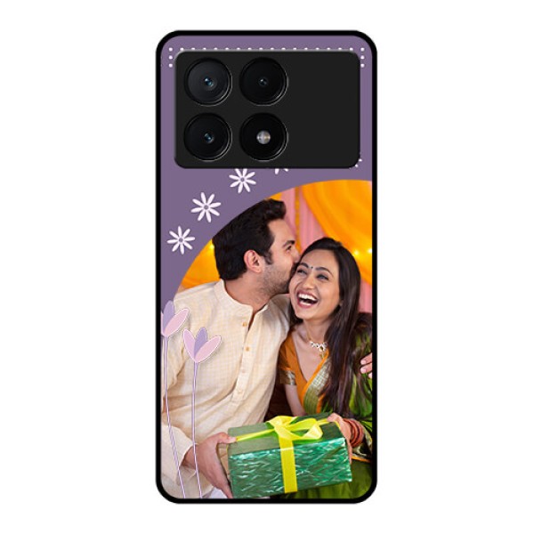 Poco X6 Pro 5G Custom Glass Phone Case - Lavender Flowers Design