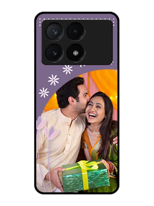 Custom Poco X6 Pro 5G Custom Glass Phone Case - Lavender Flowers Design