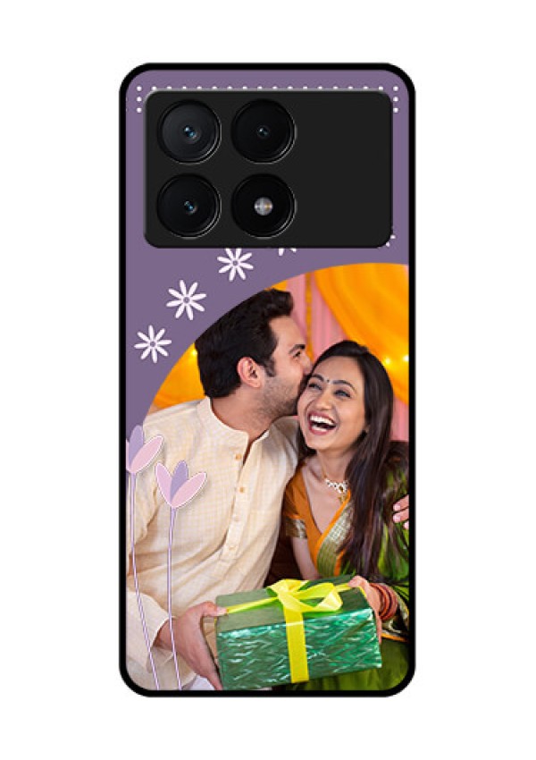 Poco X6 Pro 5G Custom Glass Phone Case - Lavender Flowers Design