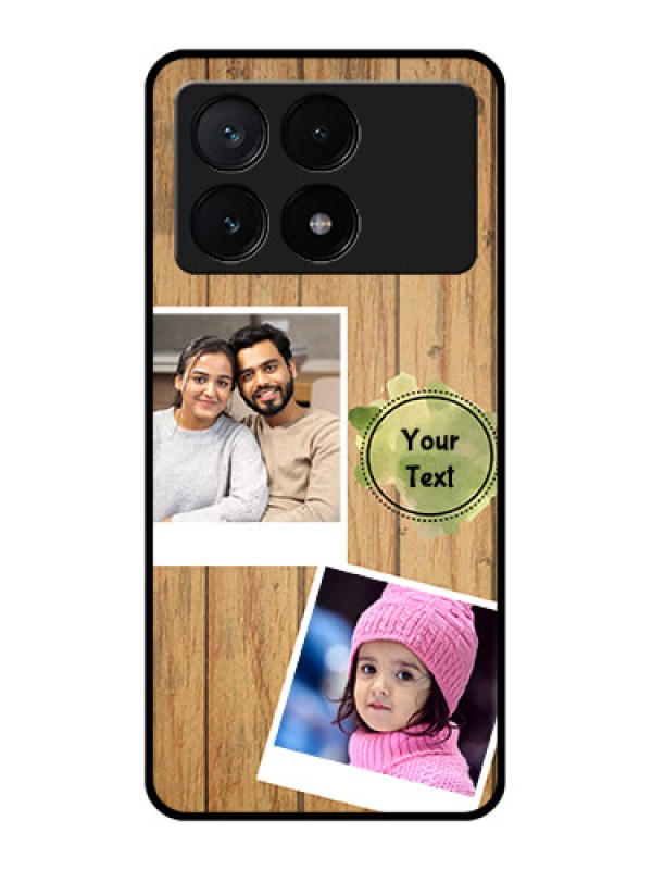 Custom Poco X6 Pro 5G Custom Glass Phone Case - Wooden Texture Design