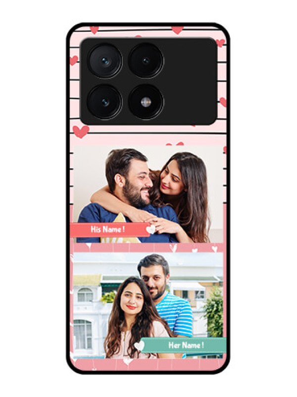 Custom Poco X6 Pro 5G Custom Glass Phone Case - Photo With Heart Design