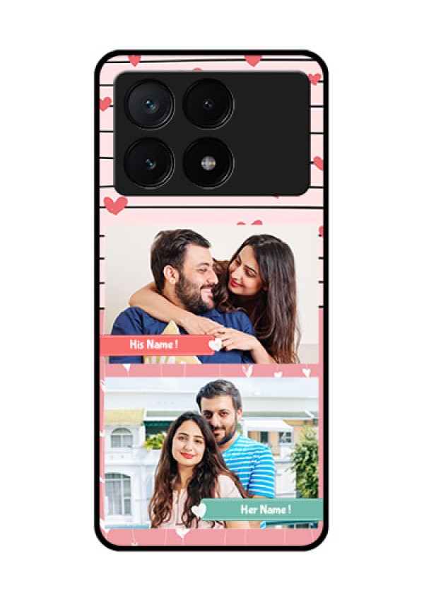 Poco X6 Pro 5G Custom Glass Phone Case - Photo With Heart Design