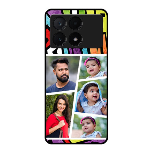 Poco X6 Pro 5G Custom Glass Phone Case - Graffiti Pattern Design